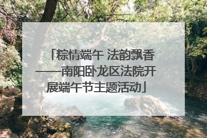 粽情端午 法韵飘香——南阳卧龙区法院开展端午节主题活动